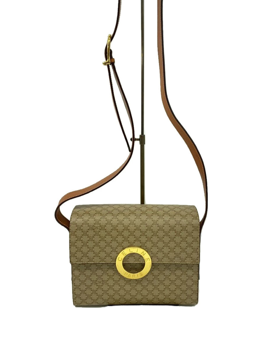 Celine Shoulder Bag Circle Beige All over